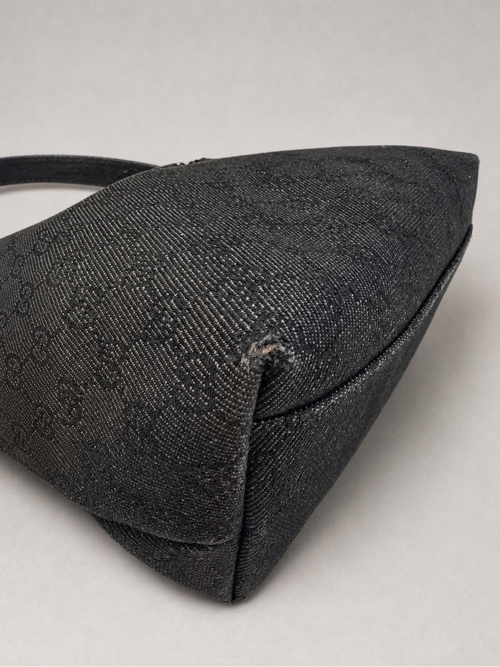 Gucci GG Denim Small Hobo + Fenim Open Toe Mule Set - Picture 5 of 16